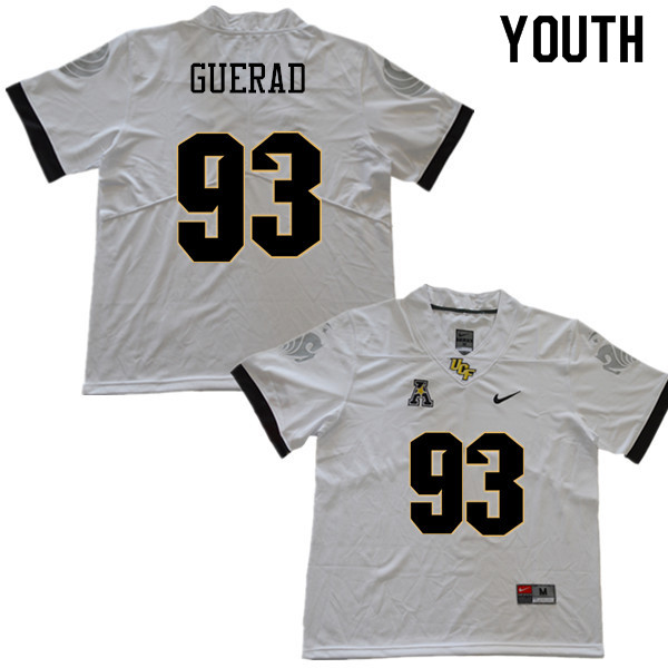 Youth #93 Tony Guerad UCF Knights College Football Jerseys Sale-White